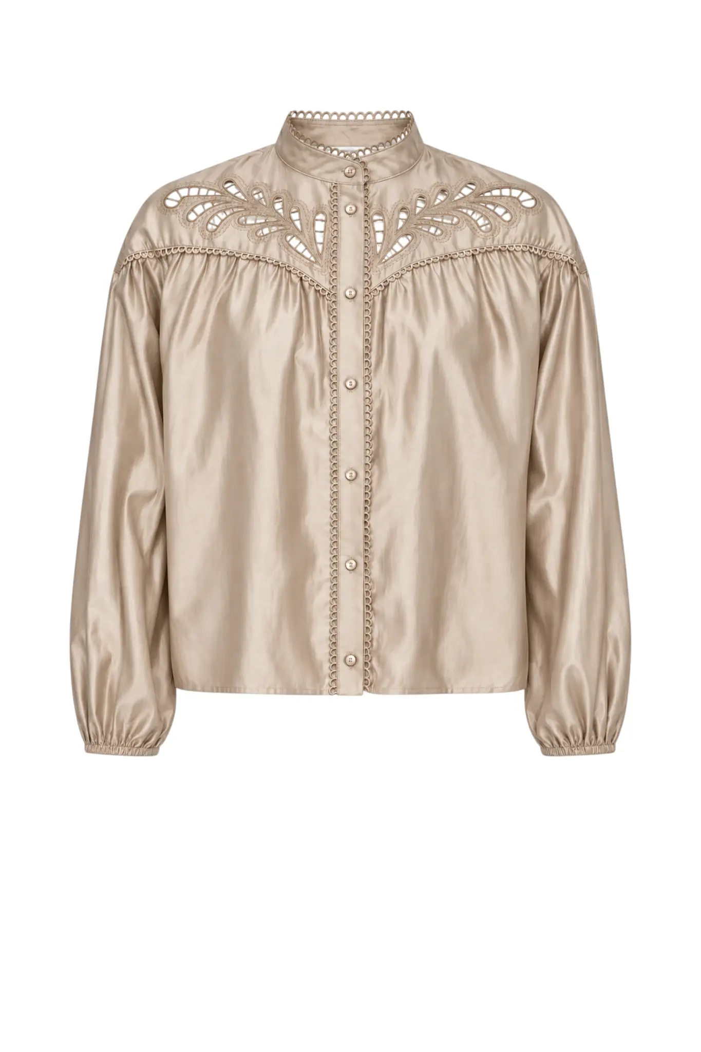Melin Balloon Lace Shirt - Champagne