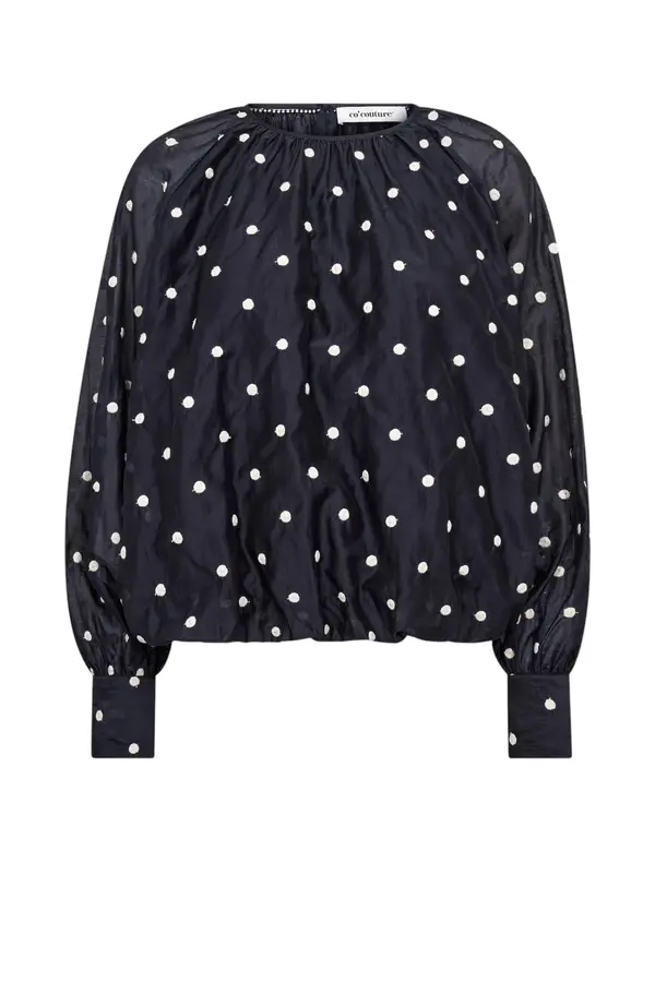 Dita Doss Ls Balloon Blouse - Navy