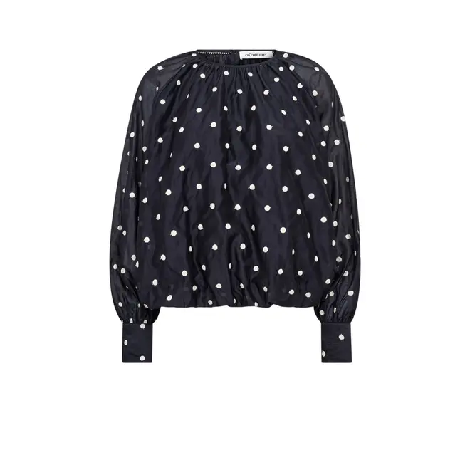 Dita Doss Ls Balloon Blouse - Navy