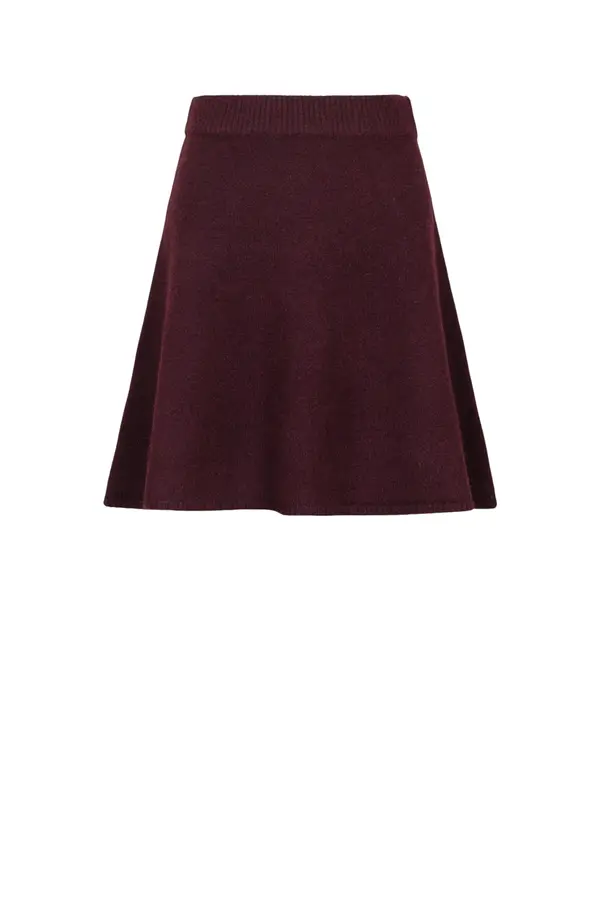 Gisa Knit Skirt - Wine