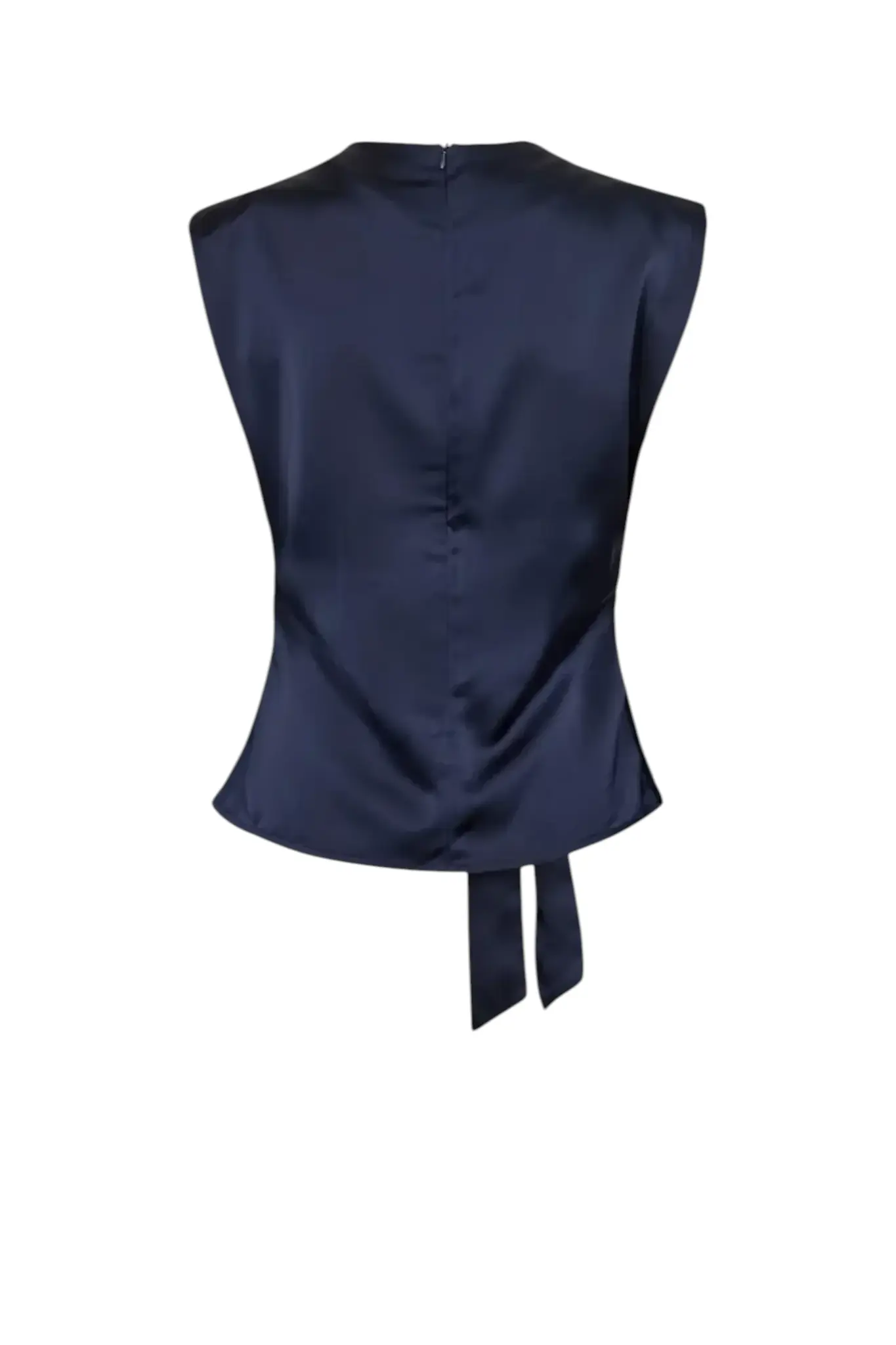 Safira Pleat Top - Navy