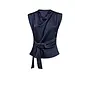 Safira Pleat Top - Navy