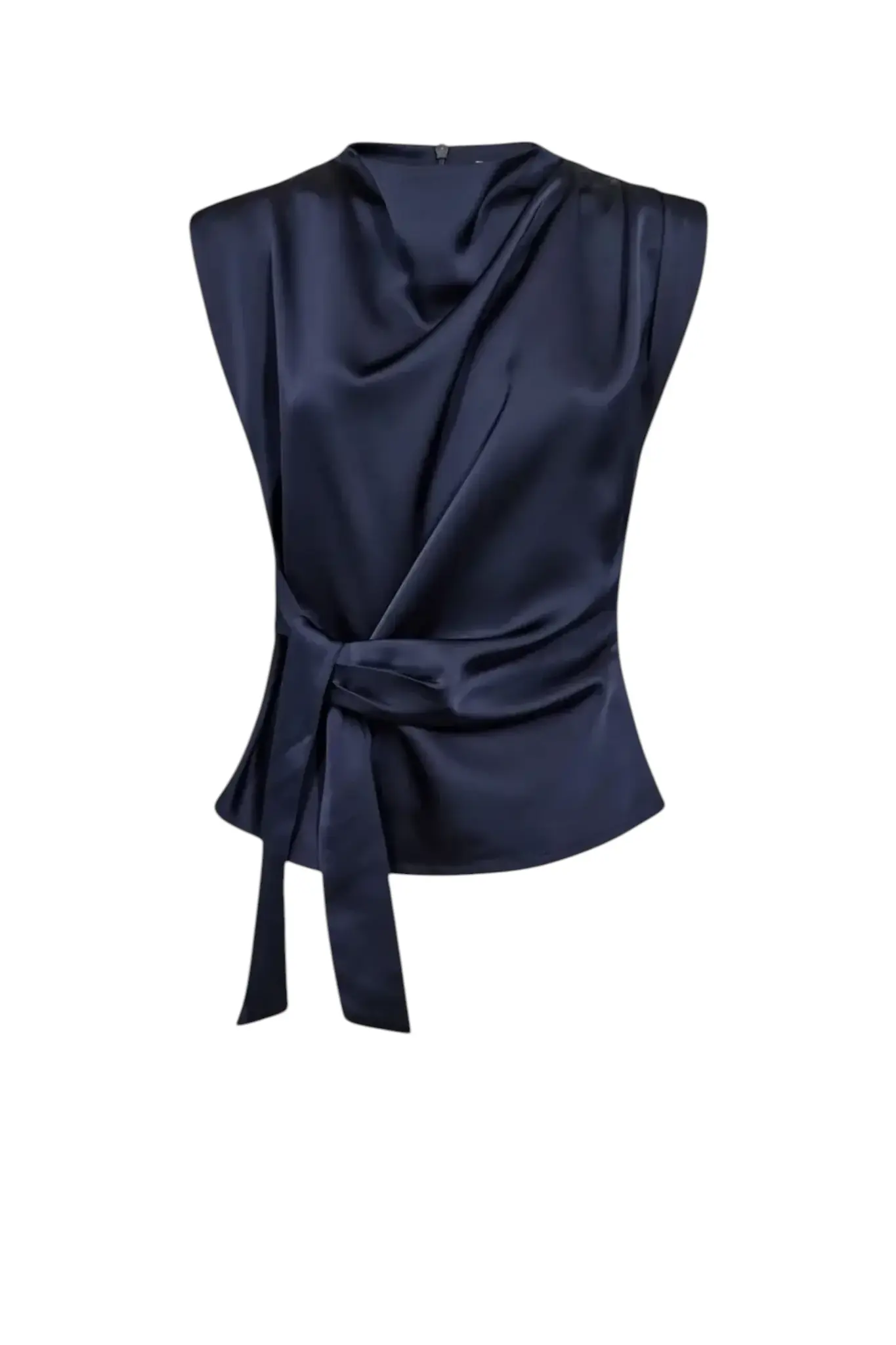 Safira Pleat Top - Navy