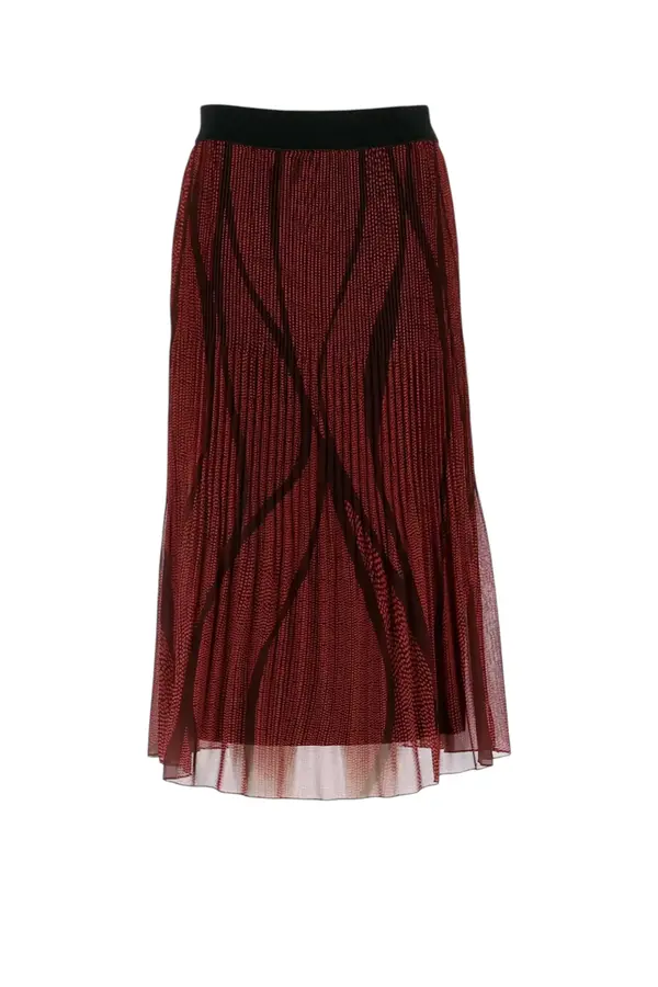 Plisse Skirt - Bordeaux