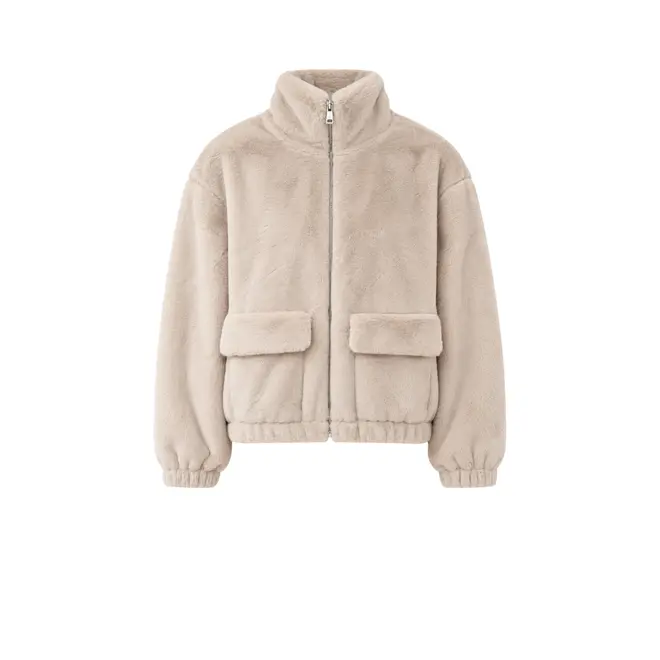 Faux Fur Coat - Beige