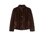 Soline Faux Mink Stripe - Dark Brown