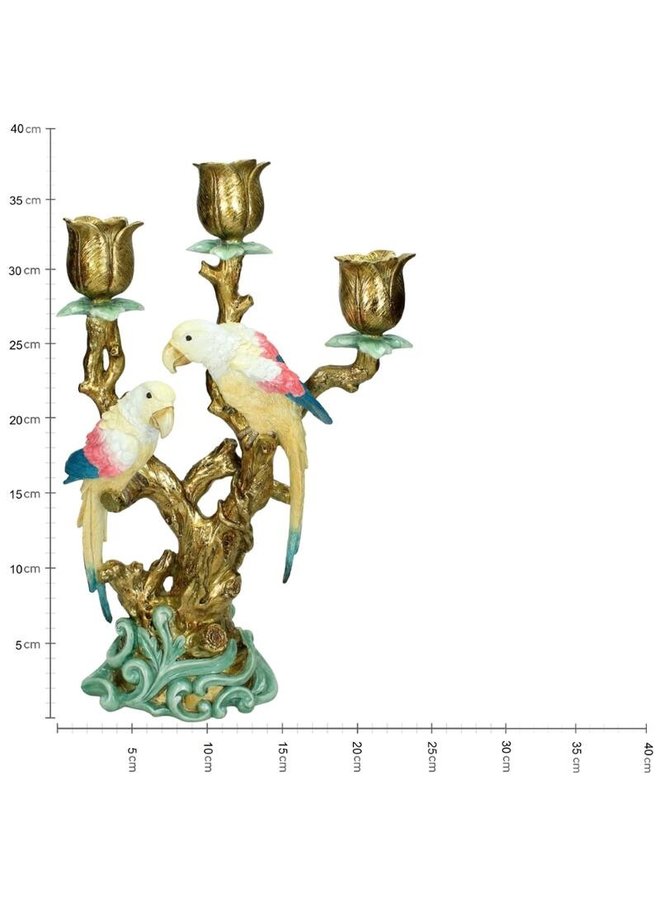 Kaarsenhouder Papegaai Multi