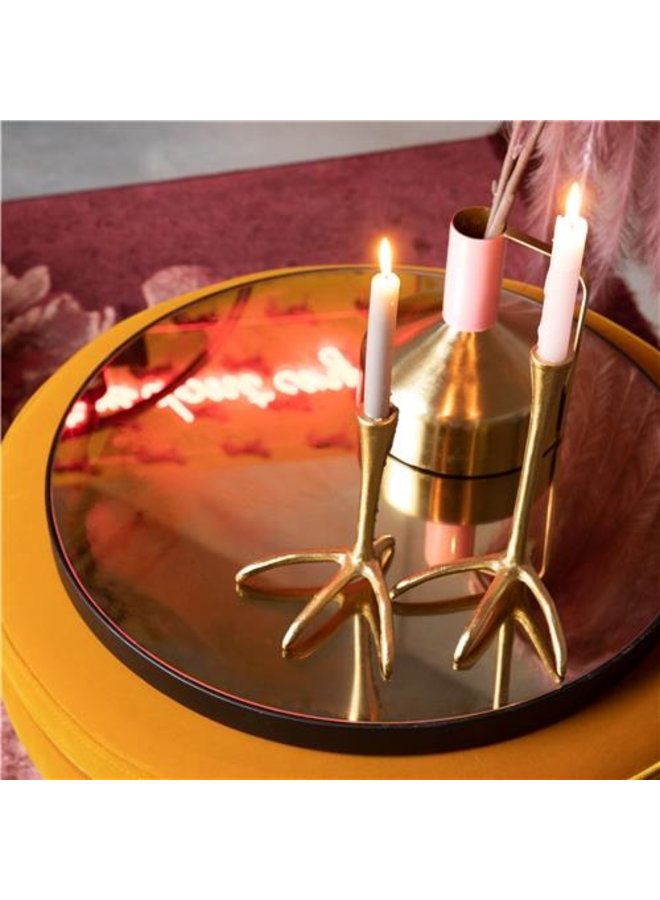 THE GOLDEN HERON CANDLE HOLDER L