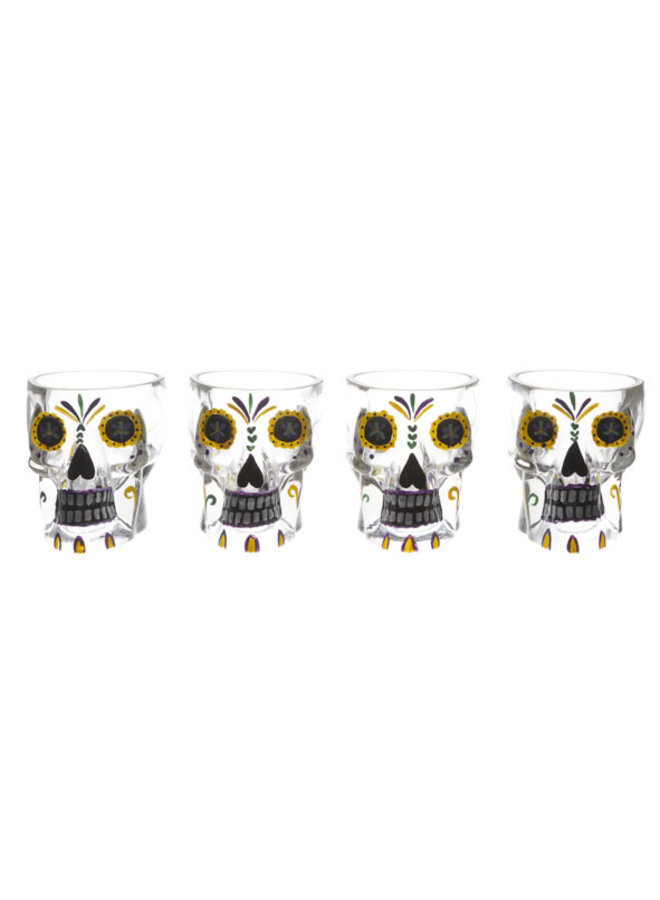 Glas Doodskop Tiki - set van 4