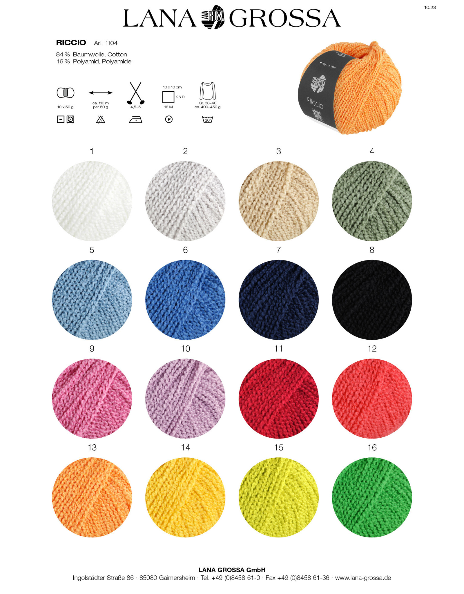 Riccio *Riccio - 50 g - 110 m - kan niet meer besteld worden !