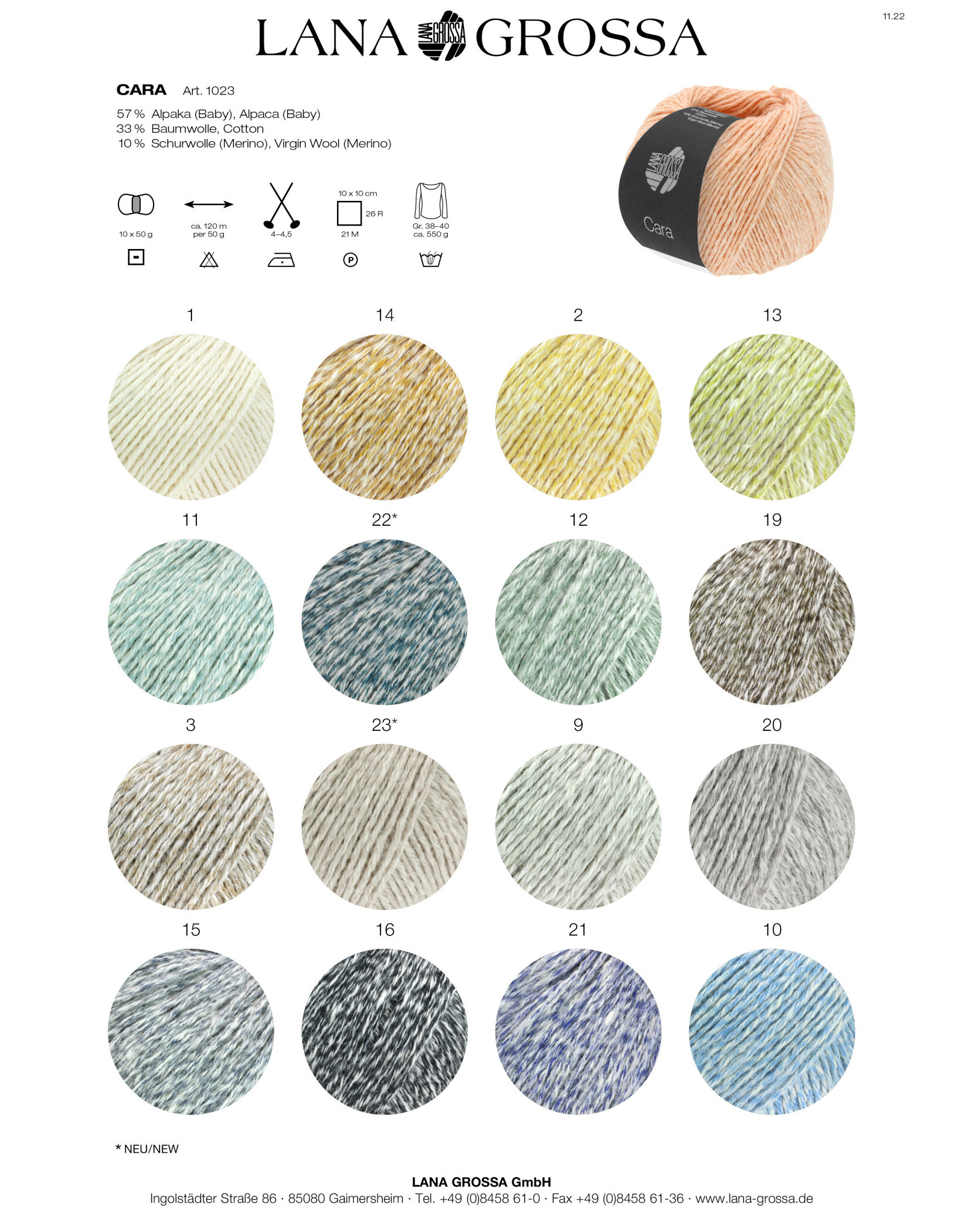 Cara *Cara - 50 g - 120 m - kan niet meer besteld worden !