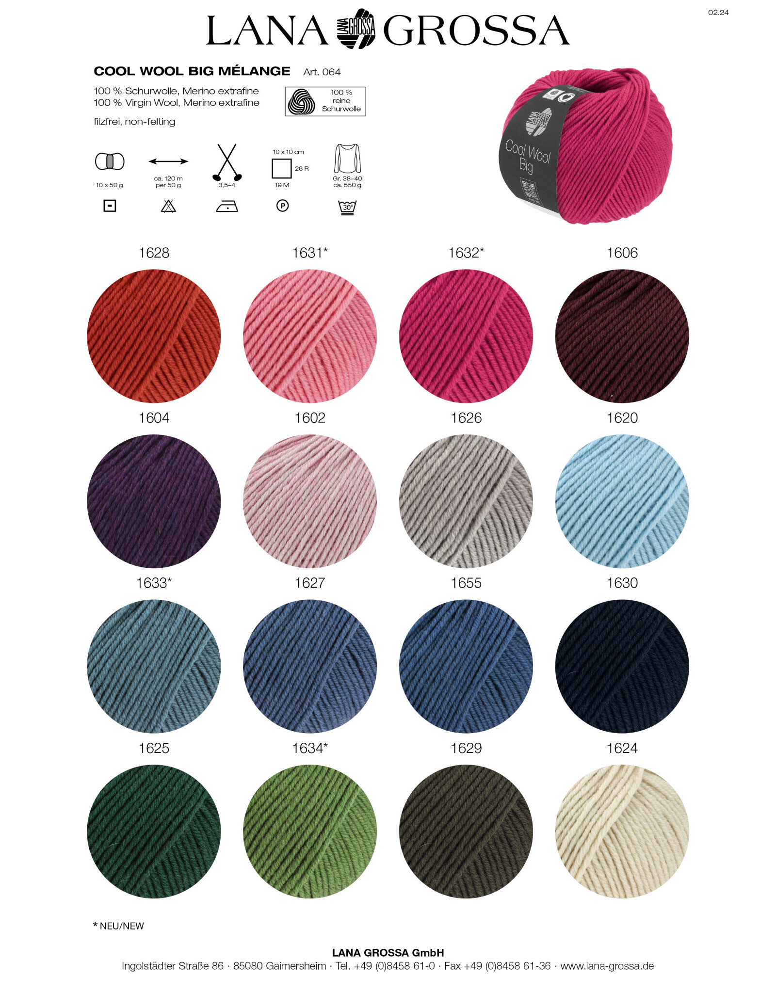 Cool Wool Big (We Care) Cool Wool Big Mélange - 50 g - 120 m