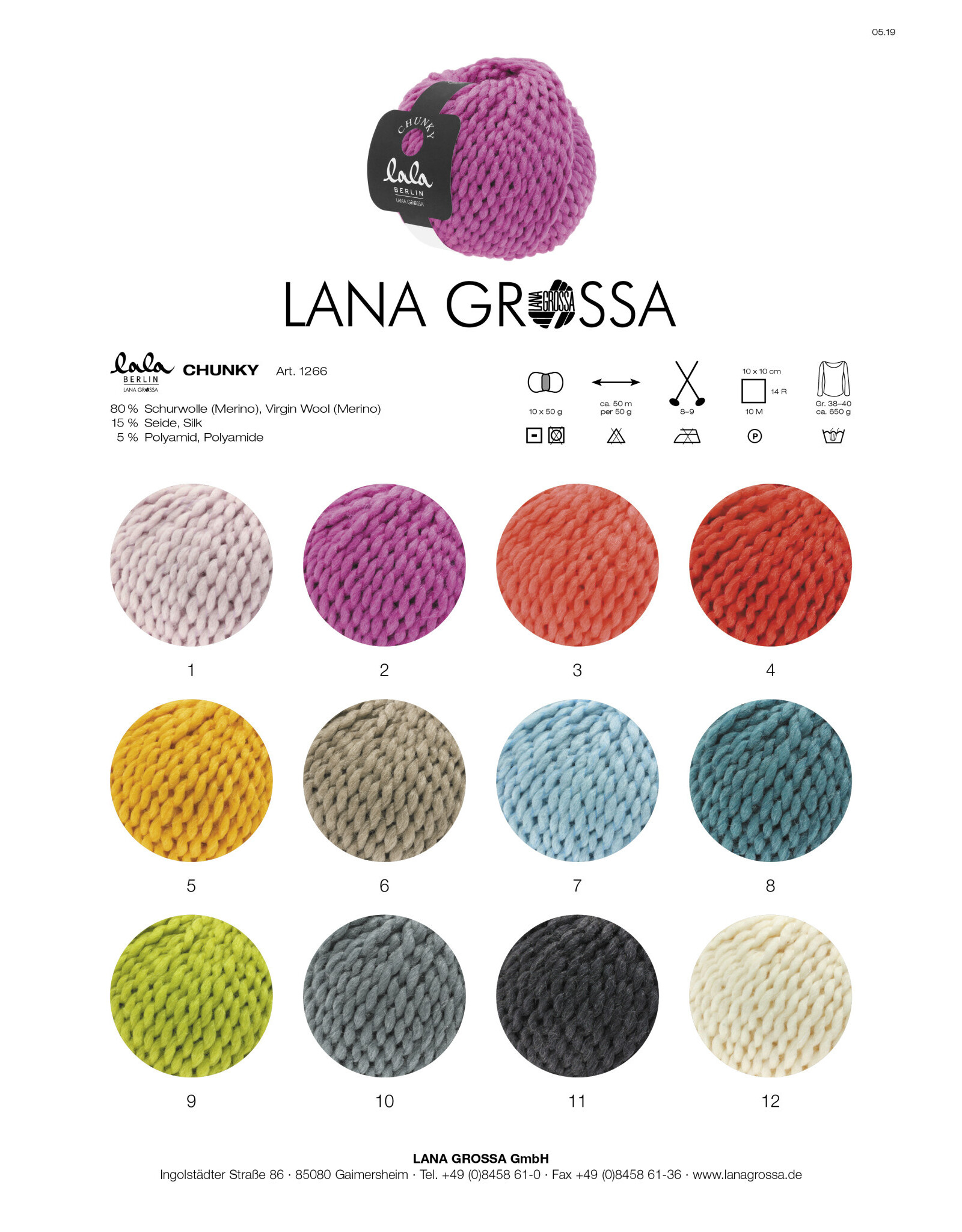 lala Berlin Chunky *Lala Berlin Chunky - 50 g - 50 m - kan niet meer besteld worden !