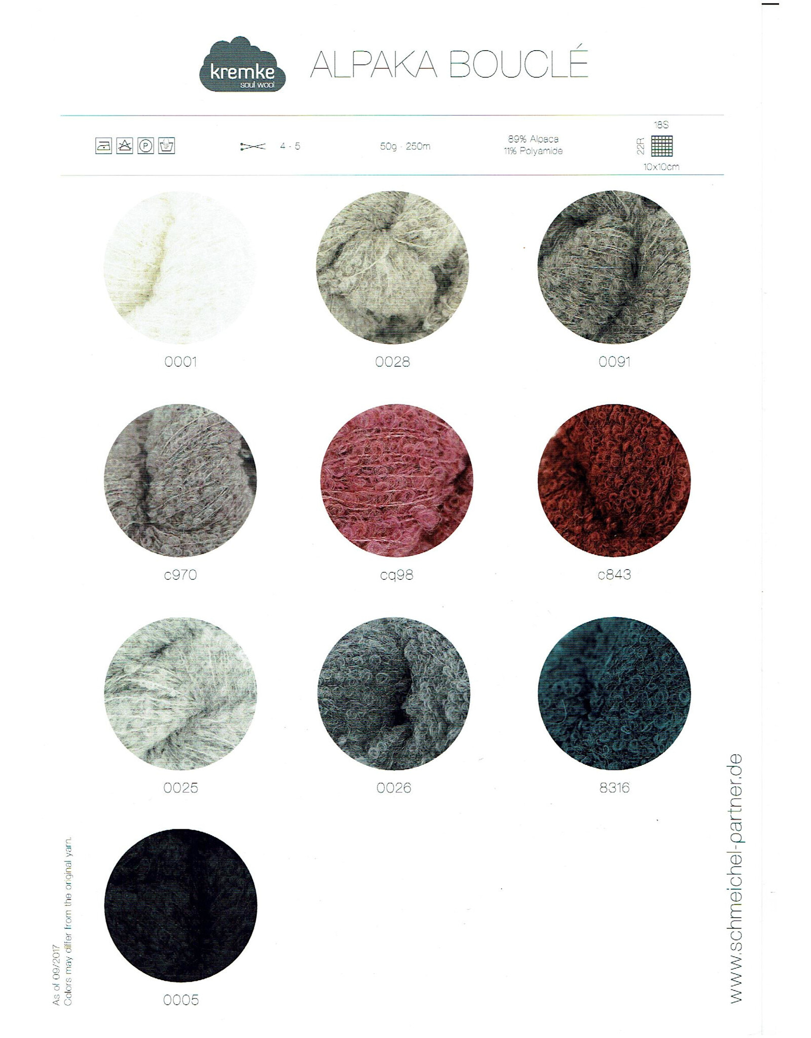 Kremke Soul Wool Alpaka Bouclé Alpaka Bouclé van Kremke Soul Wool - 250 m - 100 g