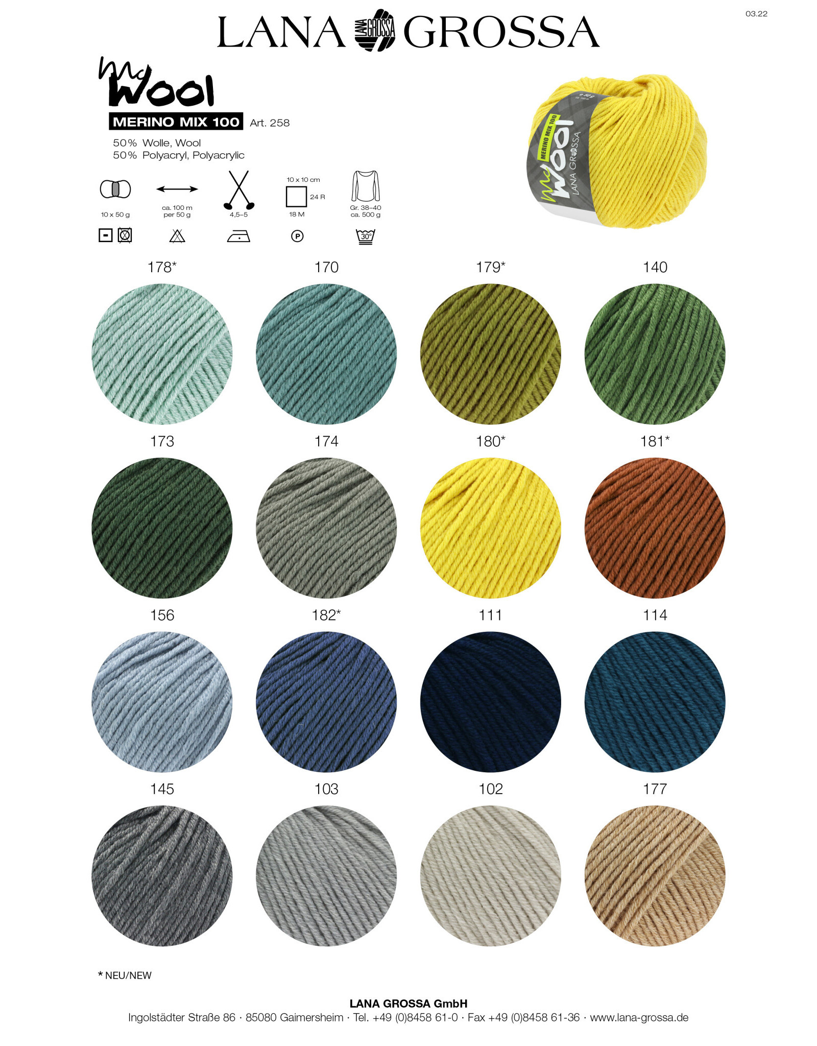 Mc Wool Merino Mix 100 *Mc Wool Merino Mix 100 - 50 g - 100 m - kan niet meer besteld worden !