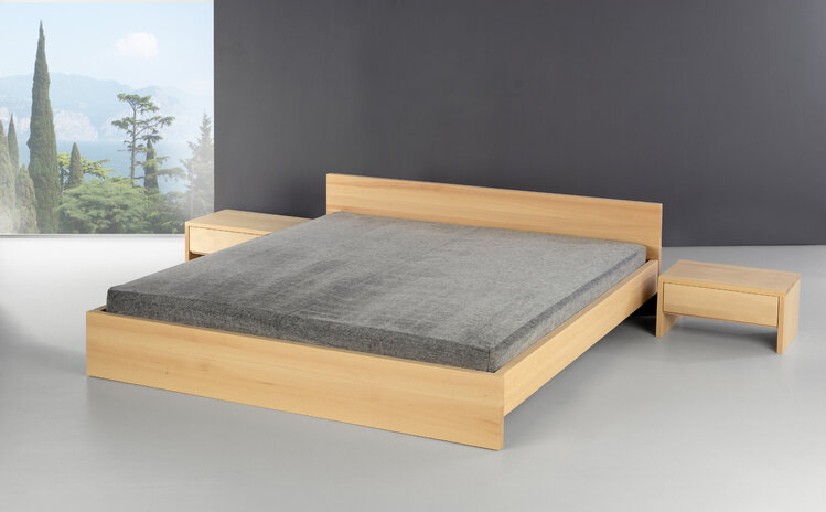 SEILER MÖBELMANUFAKTUR Massivholzbett ESANI_M - wengé-farben