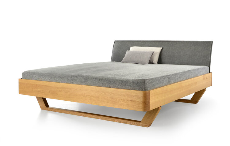 ZACK DESIGN Massivholzbett K-BASIC mit Polsterlehne