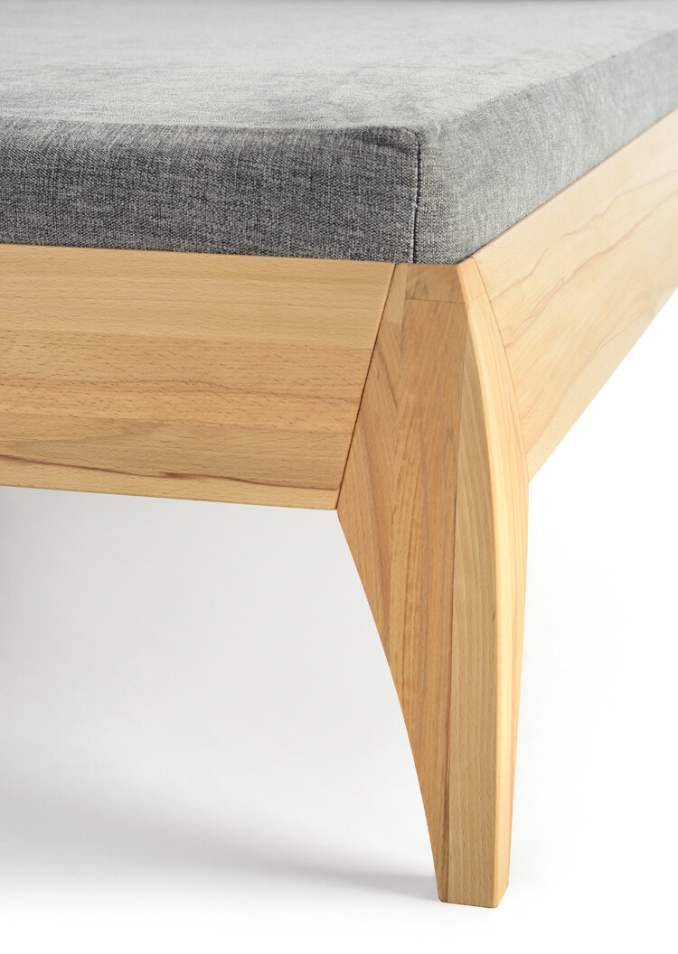ZACK DESIGN Massivholzbett MAGOO mit Polsterlehne