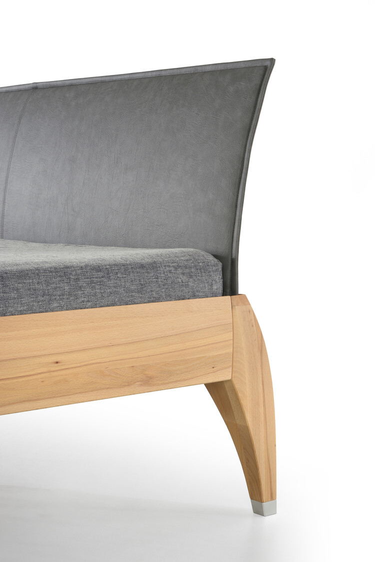 ZACK DESIGN Massivholzbett MAGOO mit Polsterlehne