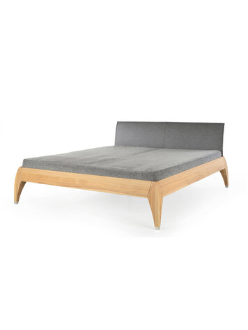 ZACK DESIGN Massivholzbett MAGOO mit Polsterlehne