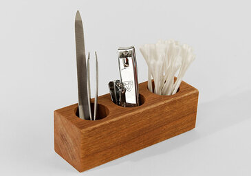 Räumt auf mit herumliegendem Kleinkram:  Der KLEINTEIL-ORGANIZER aus geölten Massivhölzern