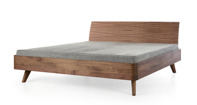 COBURGER WERKSTÄTTEN 1894 Massivholzbett CREO_F mit Formholz-Rückenlehne