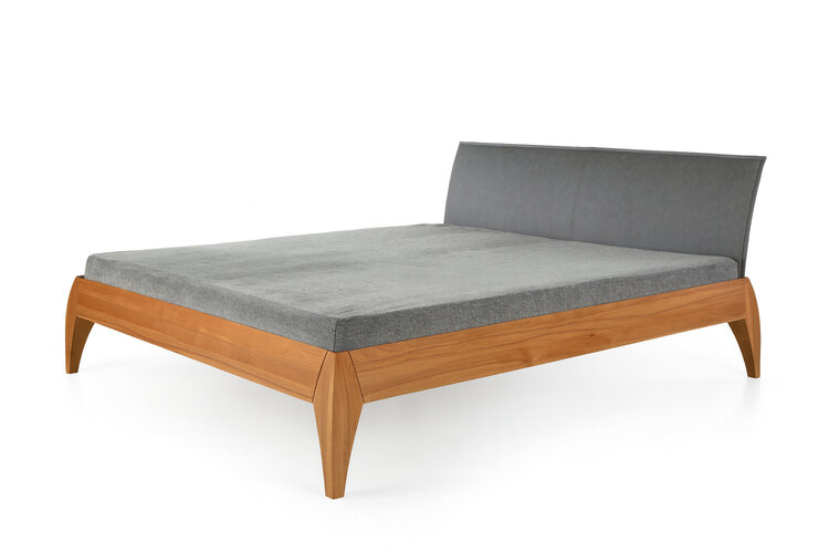 ZACK DESIGN Massivholzbett MAGOO mit Polsterlehne