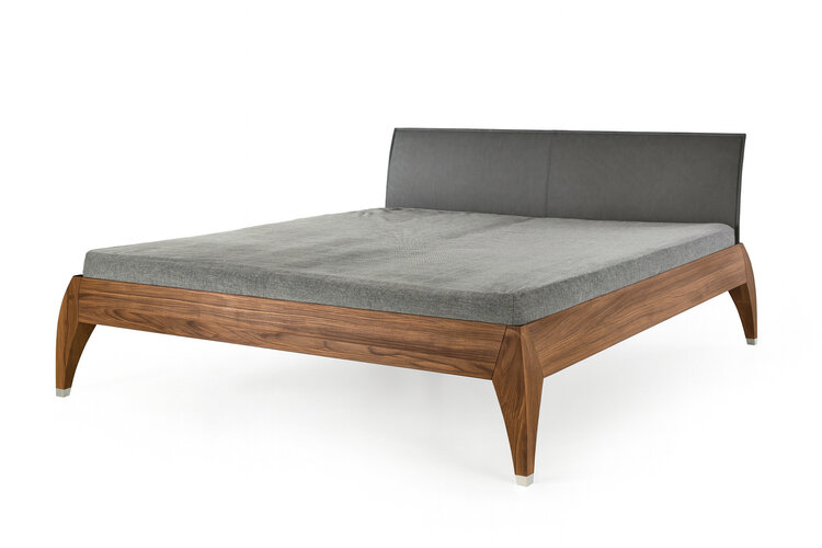 ZACK DESIGN Massivholzbett MAGOO mit Polsterlehne