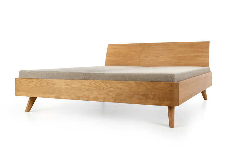 COBURGER WERKSTÄTTEN 1894 Massivholzbett CREO_F mit Formholz-Rückenlehne