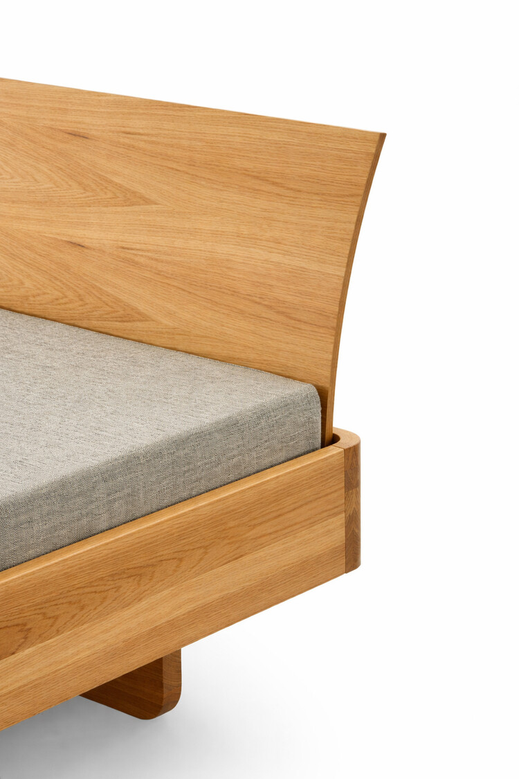 ZACK DESIGN Massivholzbett B-BASIC mit Formholz-Rückenlehne