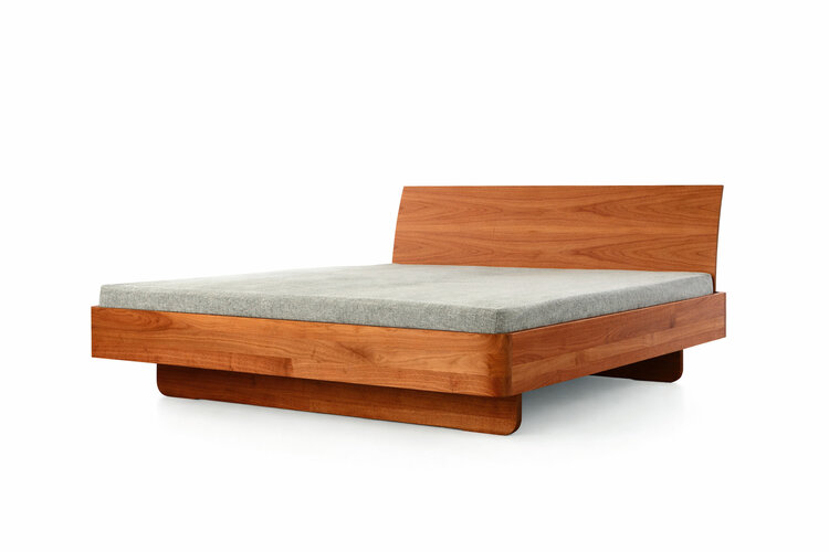 ZACK DESIGN Massivholzbett B-BASIC mit Formholz-Rückenlehne