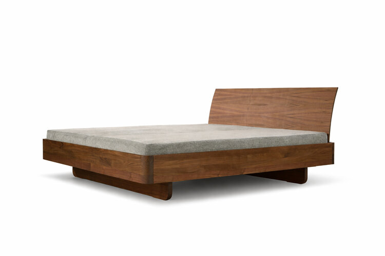 ZACK DESIGN Massivholzbett B-BASIC mit Formholz-Rückenlehne