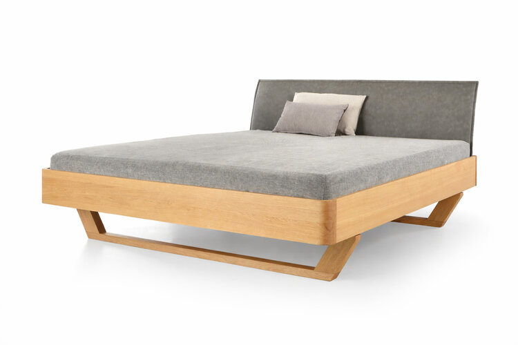 ZACK DESIGN Massivholzbett K-BASIC mit Polsterlehne