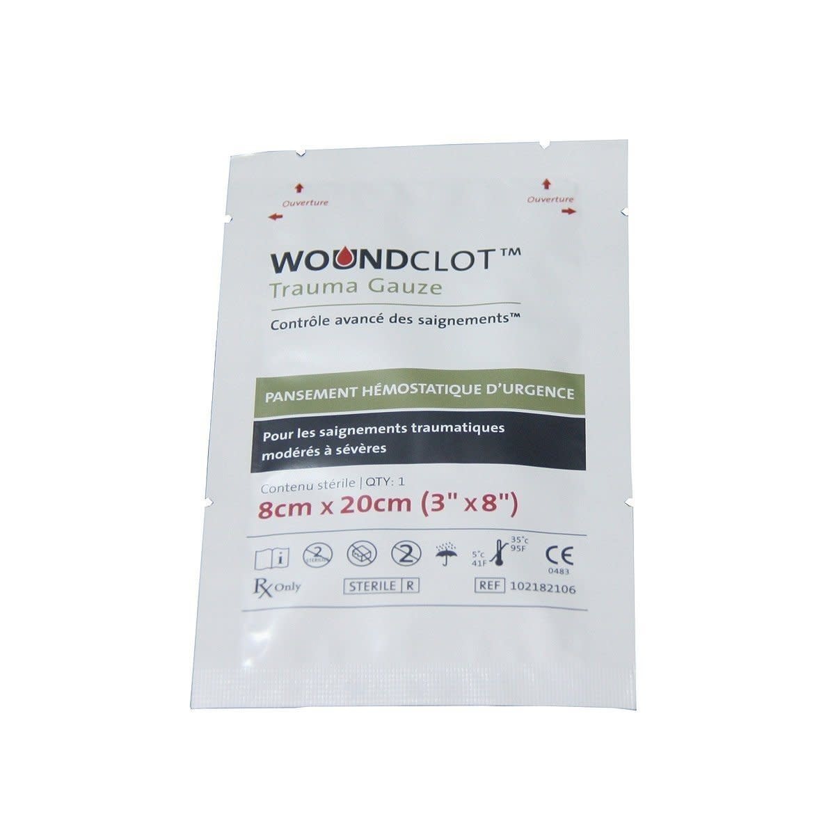 Hemostatic bandage 8x20cm