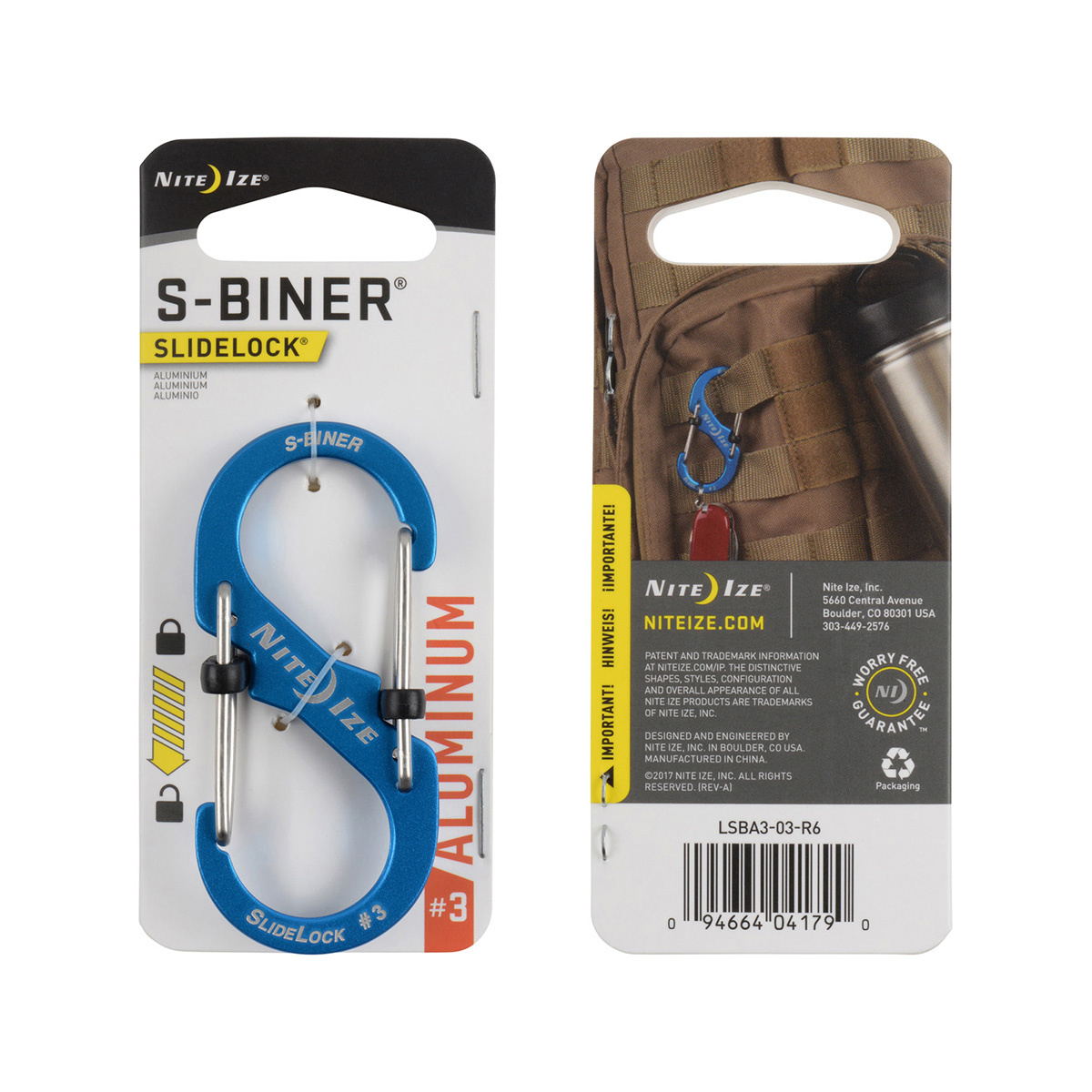 Mousqueton S-Biner #3 Aluminium Blue