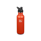 Classic Single Wall 800ml Water Bottle w/Sport Cap