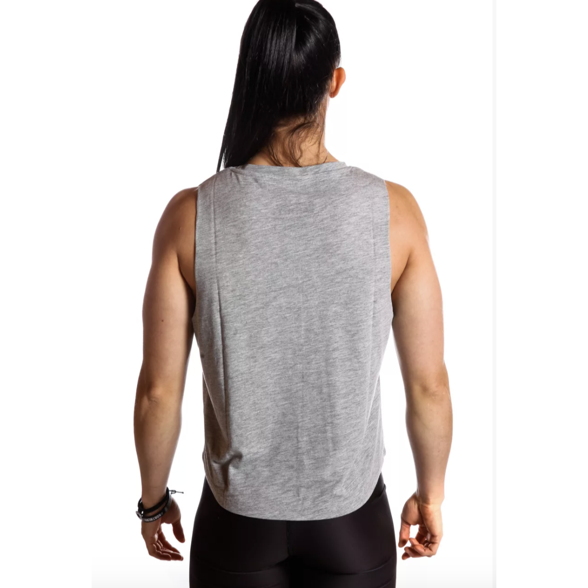 GREY Muscle Tank Flower Eyes