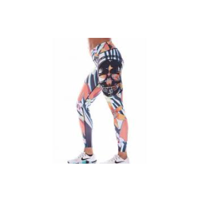 Legging Tights Exotic Flower Skull - Northern Spirit