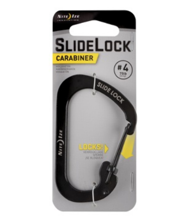 Carabiner #4 Slidelock Black
