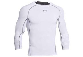HeatGear® Armour Long Sleeve Compression Shirt (White)
