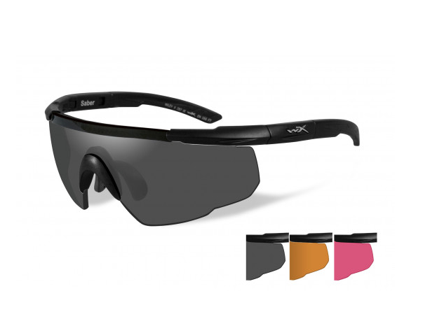 Saber Advanced - Matte Black Frame/ Grey, Orange and Clear Lenses