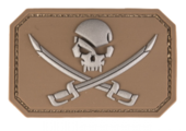 Pirate Skull Morale PVC Patch