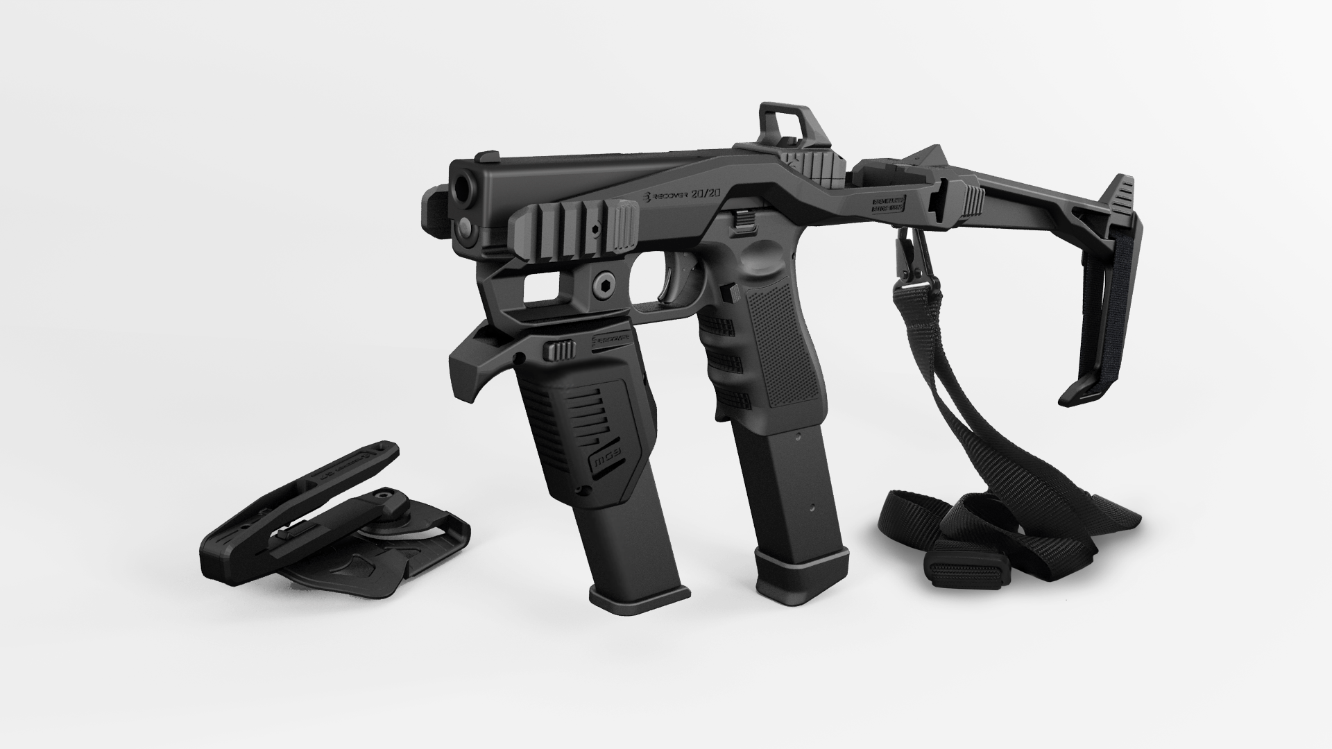 Angled Magazine Holder for Glock