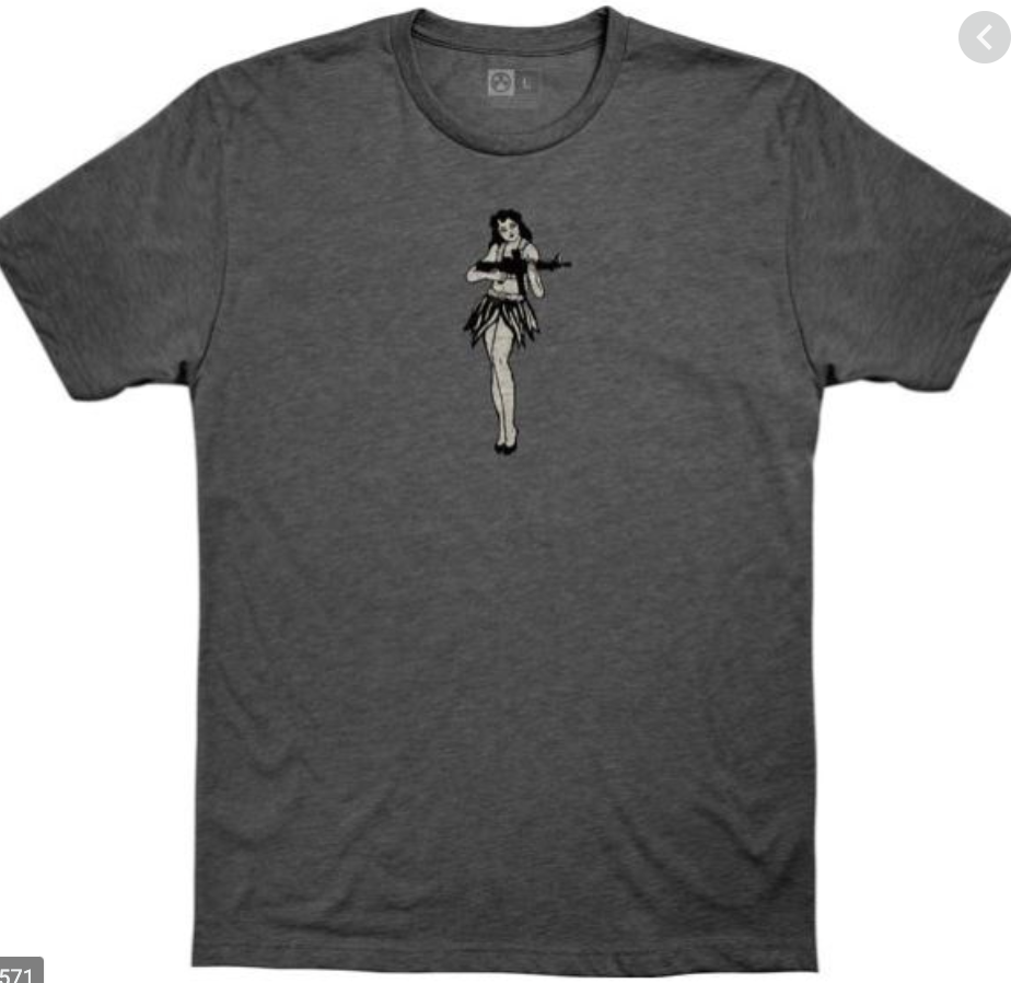 Hula Girl Megablend T-shirt (Charcoal Gray)