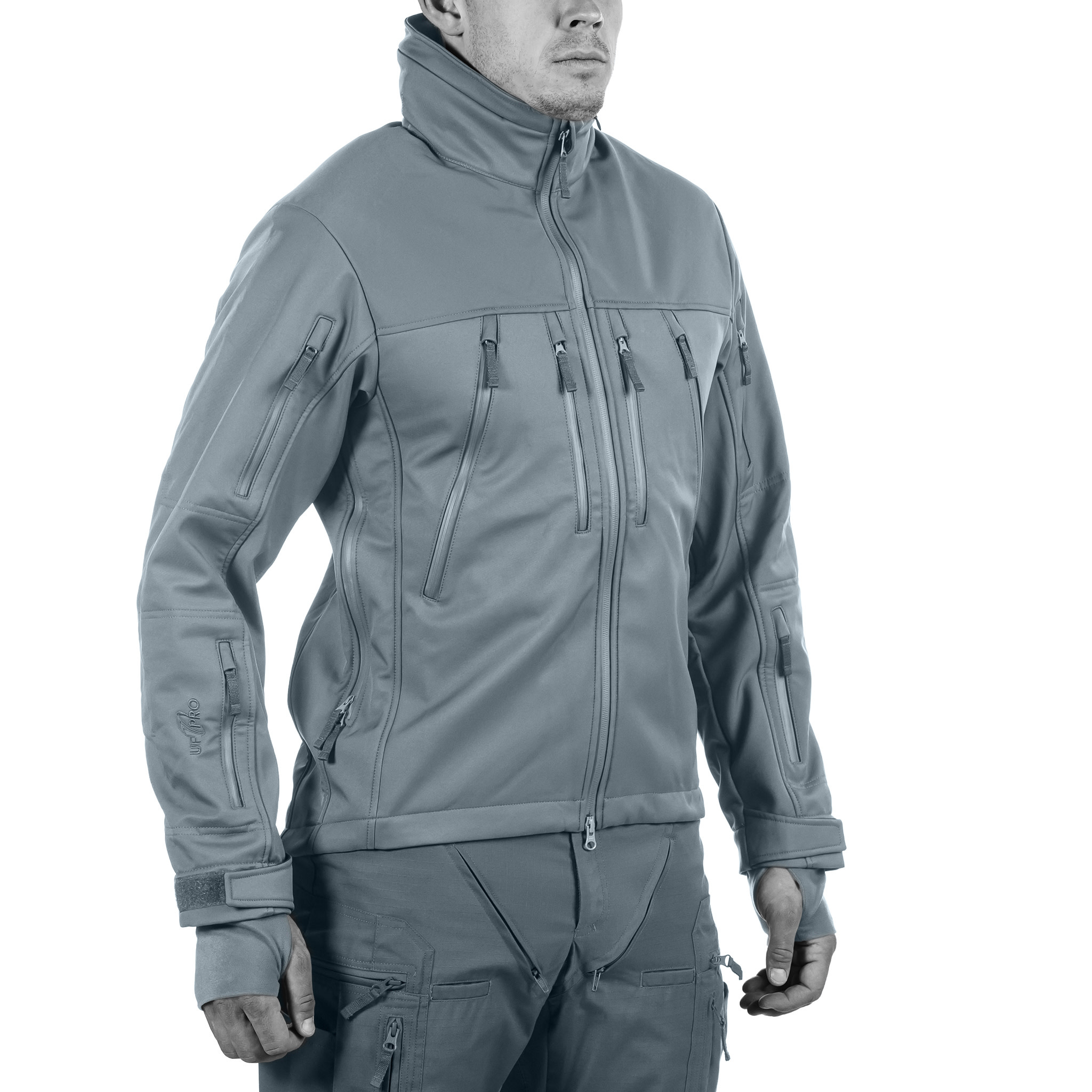 grey tactical jacket