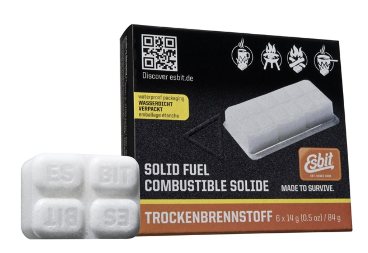 Solid fuel pellets, Esbit, 6 pieces, 14GR, box