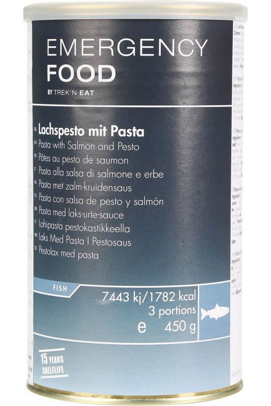 EMERGENCY FOOD Salmon Pesto with Pasta