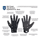 TARGET 8110 High Abrasion ErgoShield Gloves (Black Wolf)
