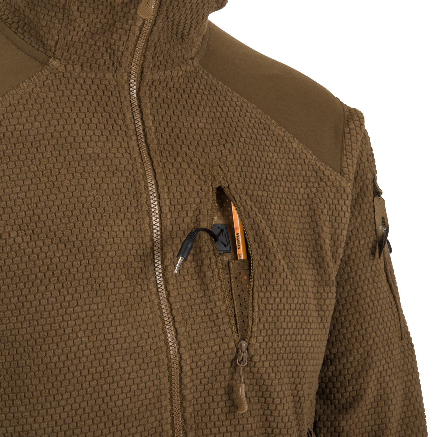 Alpha Hoodie Jacket Grid Fleece (Black)