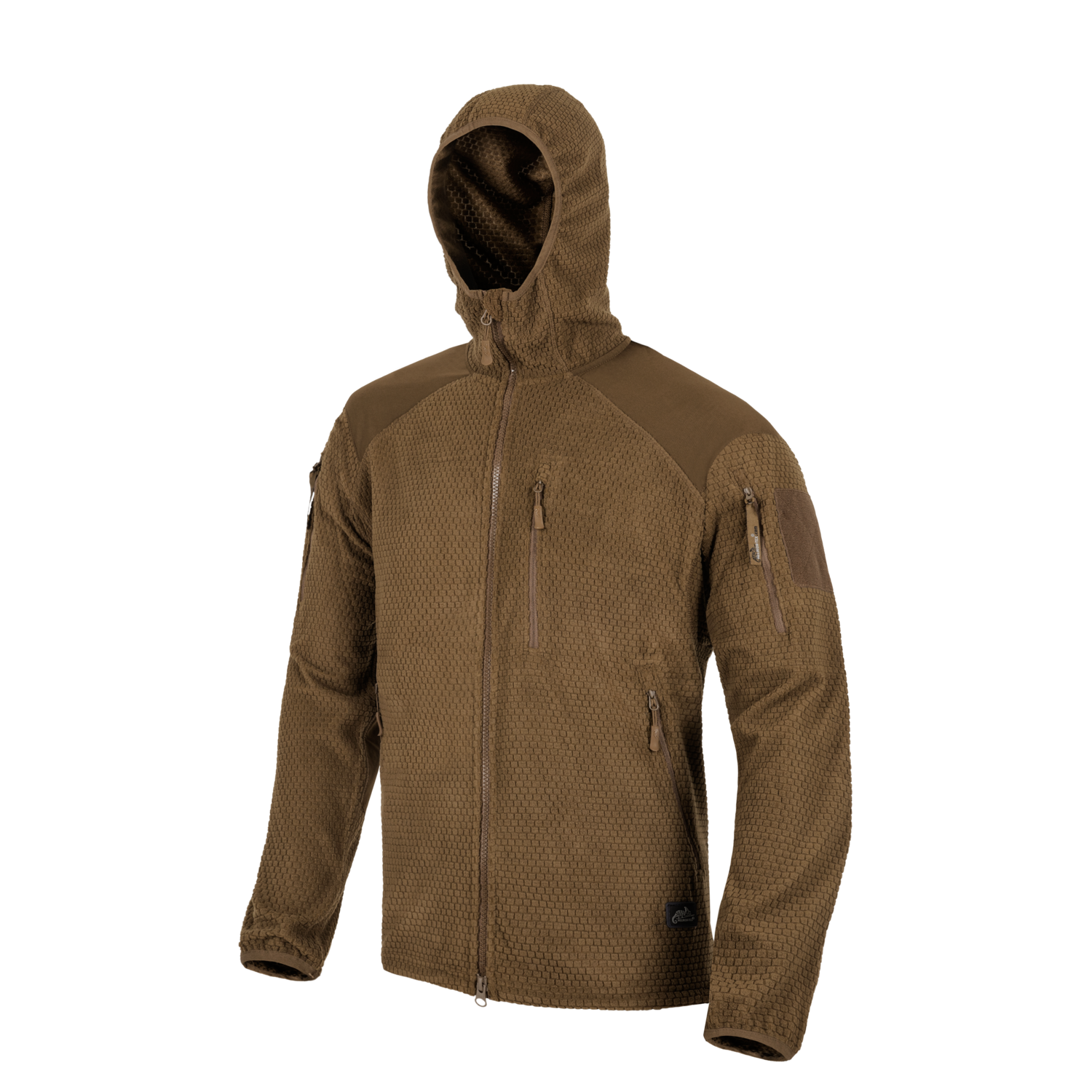 Alpha Hoodie Jacket Grid Fleece (Black)